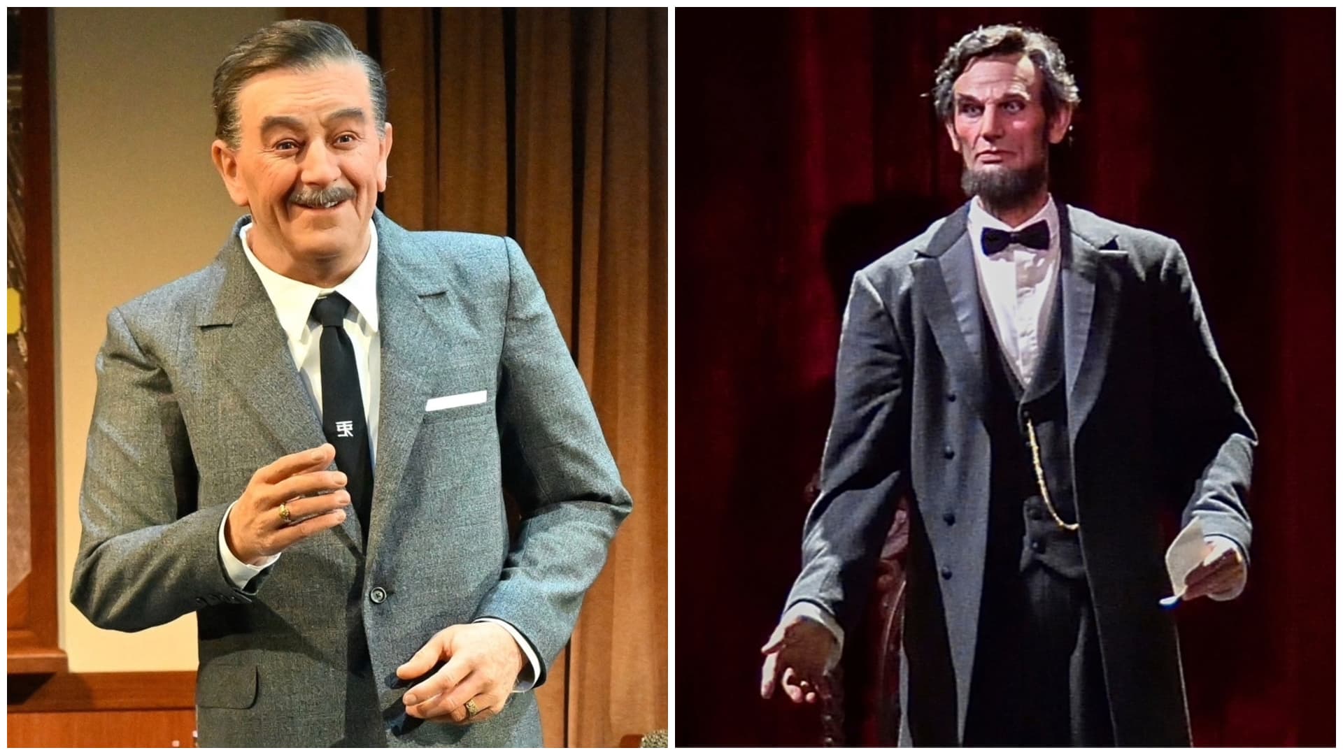 Disneyland to Alternate Walt Disney and Abe Lincoln Animatronic Shows